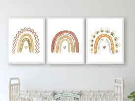 Boho Rainbow Nursery Prints