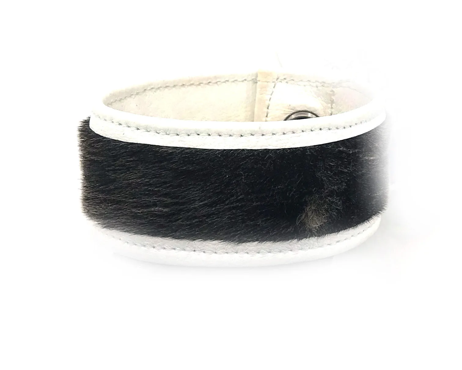 Bracelet- Gho;  Seal Fur & Leather w/Snap