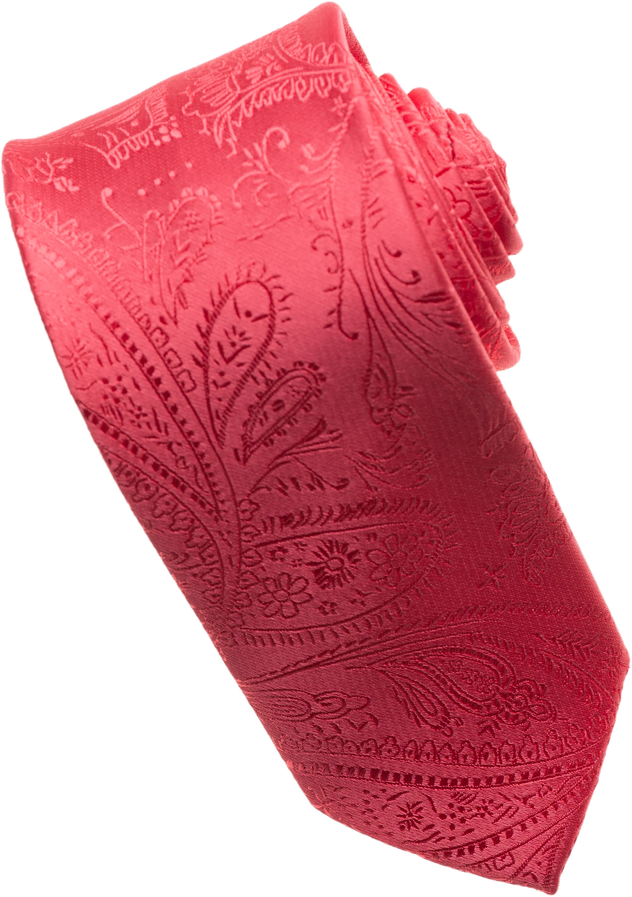 Burgundy Paisley Tone on Tone Necktie