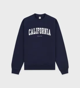 California Crewneck - Navy/White