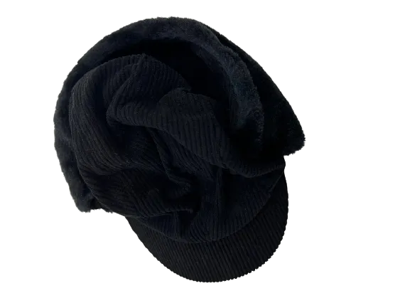 cap corduroy - black