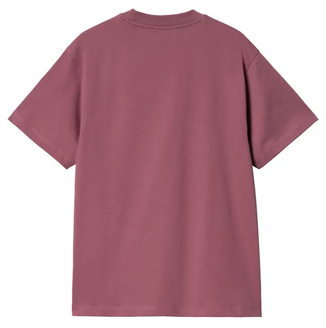 Carhartt WIP Womens Pocket T Shirt Dusty Fuchsia