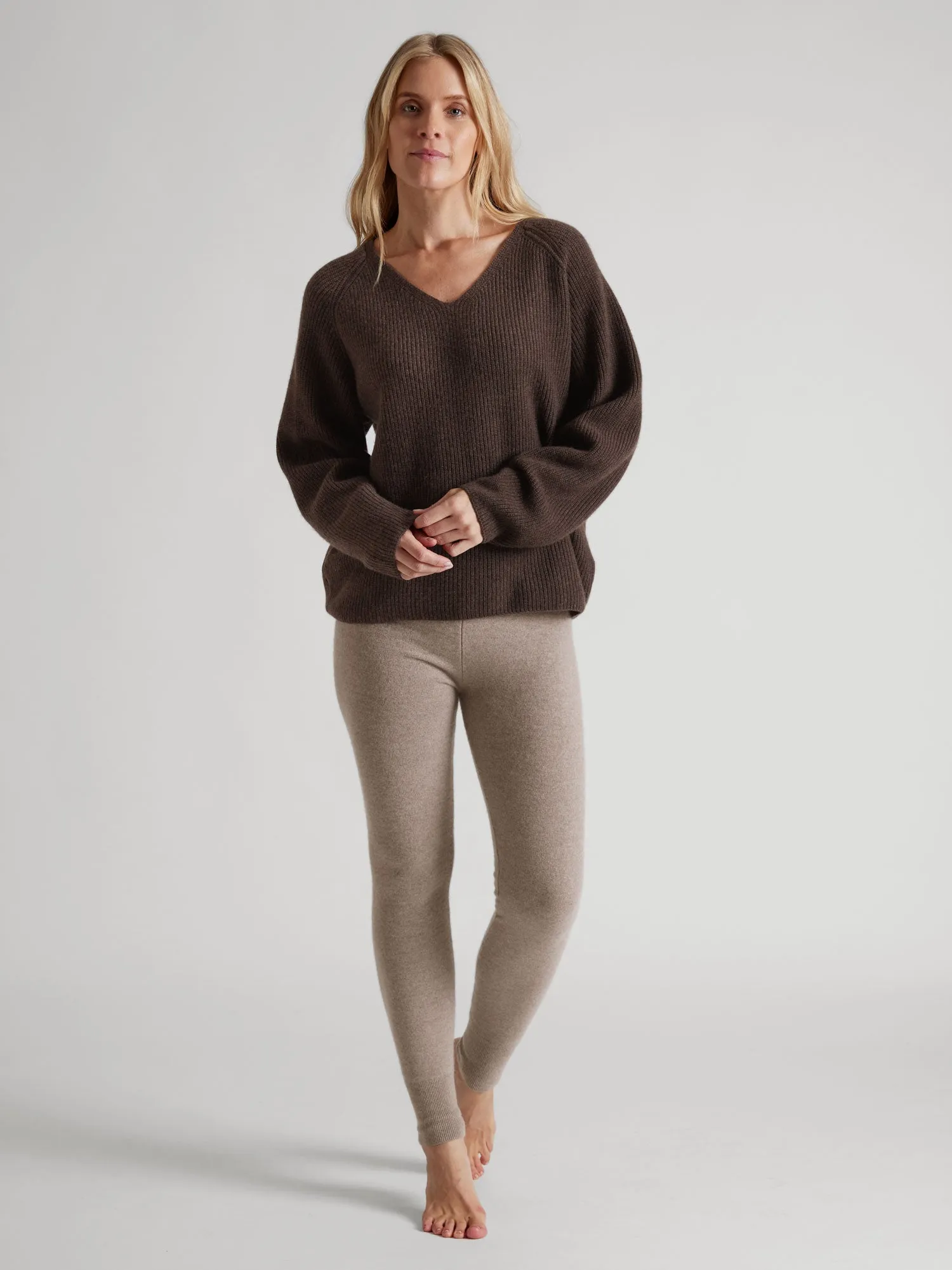 Cashmere sweater "Maya" - dark brown