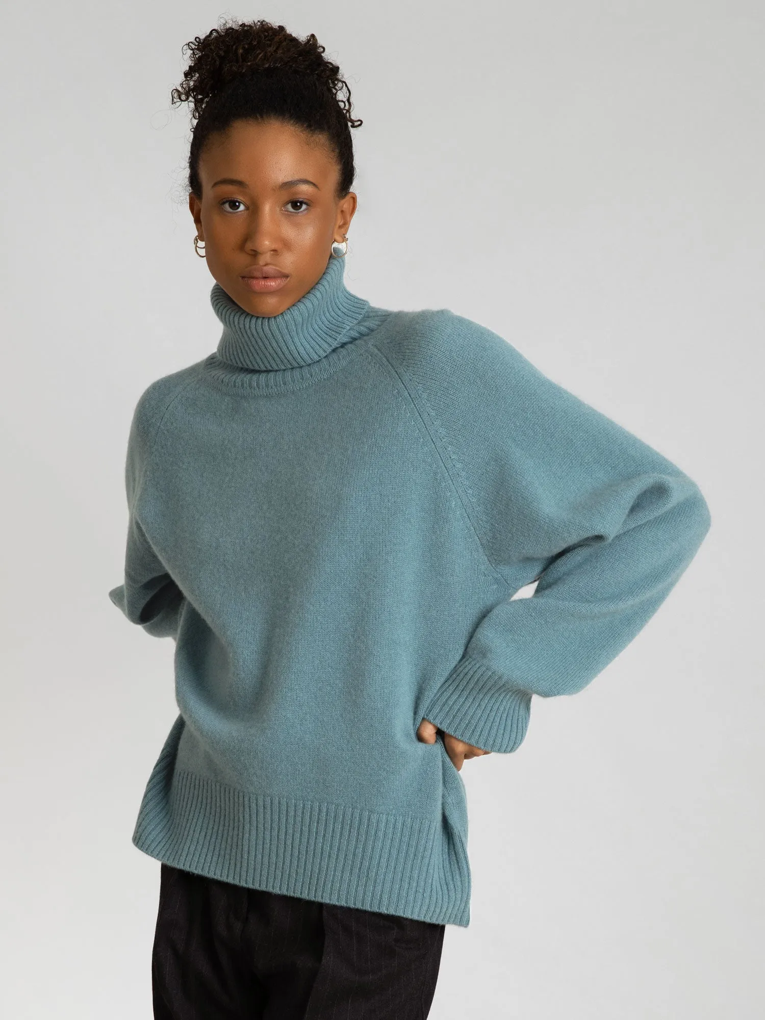 Cashmere sweater "Milano" - arctic