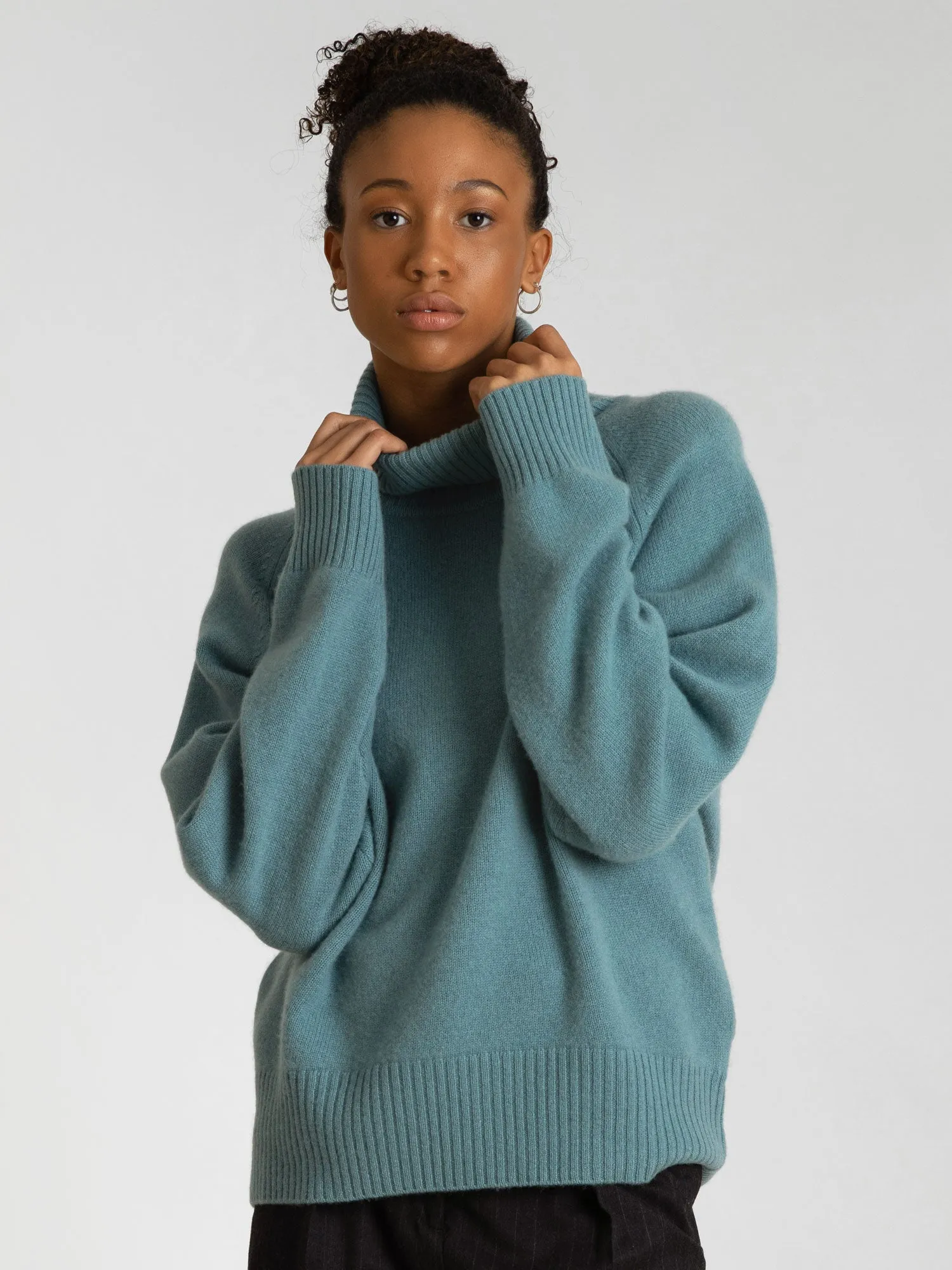 Cashmere sweater "Milano" - arctic