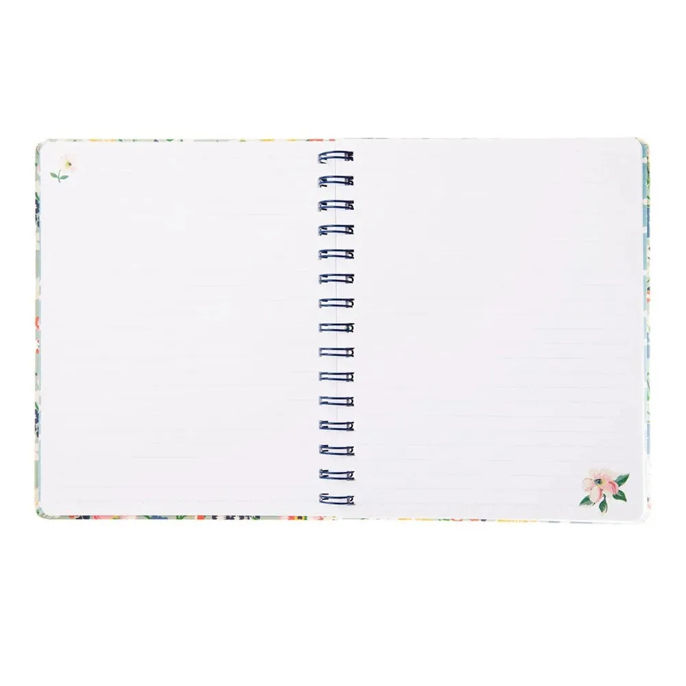 Cath Kidston: A5 Wiro Notebook Turquoise Floral