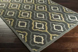 Chardland Transitional Midnight Green Area Rug