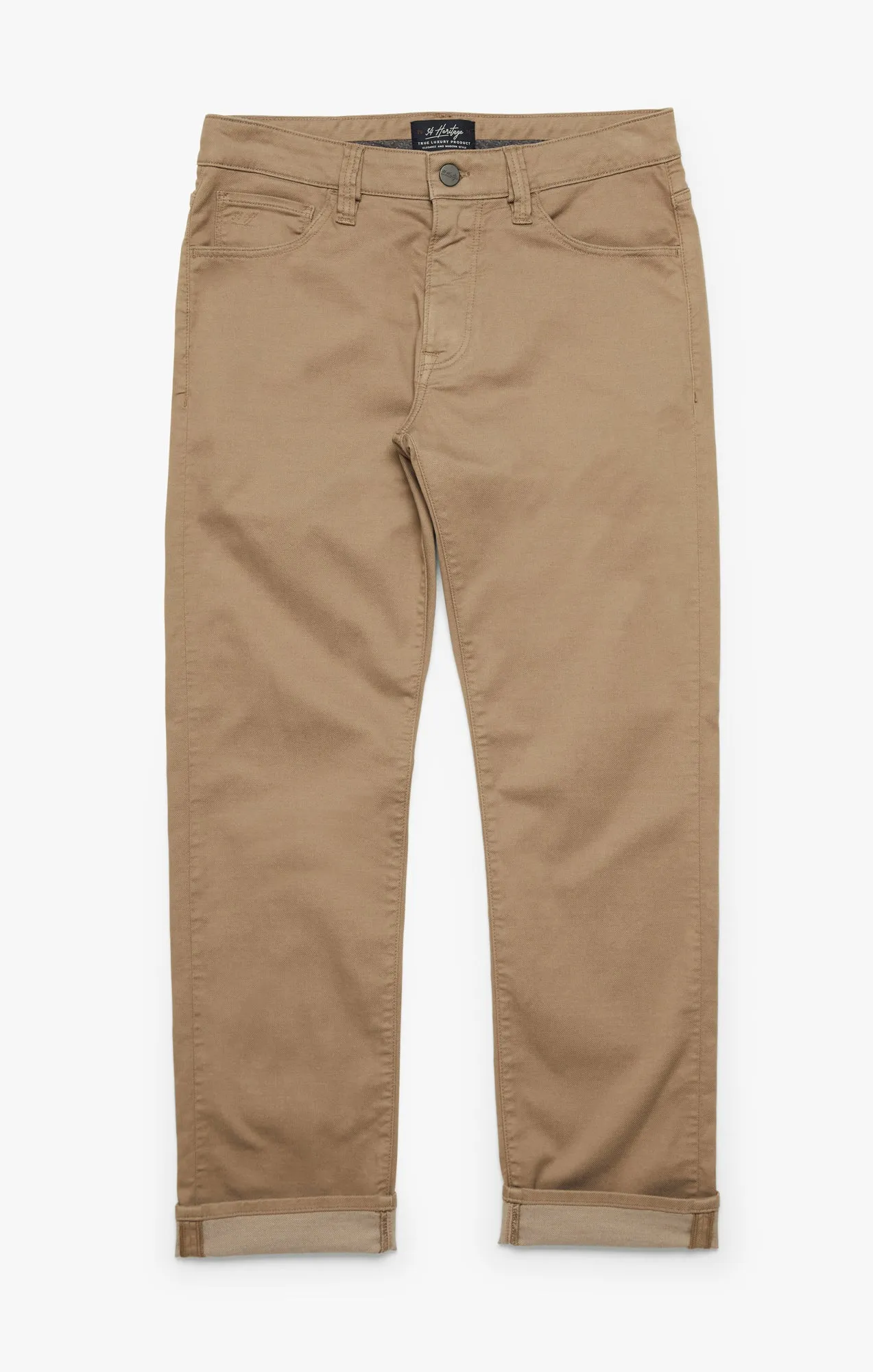 Charisma Relaxed Straight Pants In Khaki Summer Coolmax