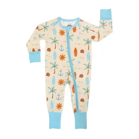 Chasing Waves Surfboard Bamboo Convertible Baby Pajamas