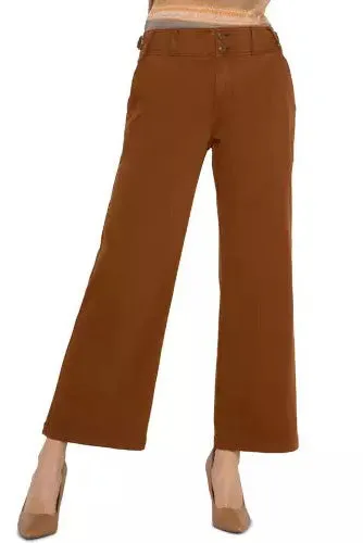 Cinch Waist Wide Leg Pants