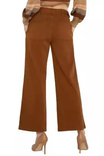 Cinch Waist Wide Leg Pants