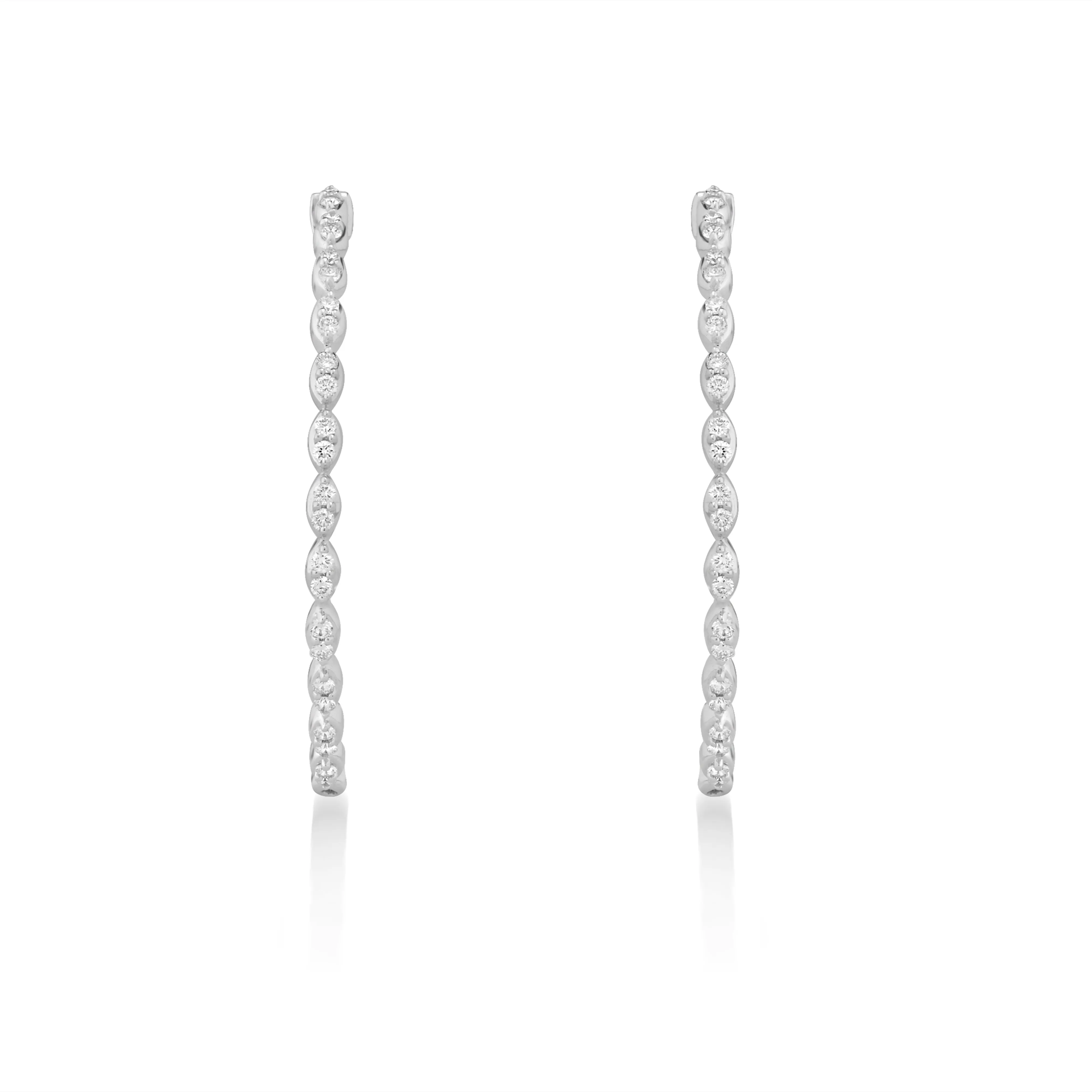 Circled Trimmed Diamond Earrings