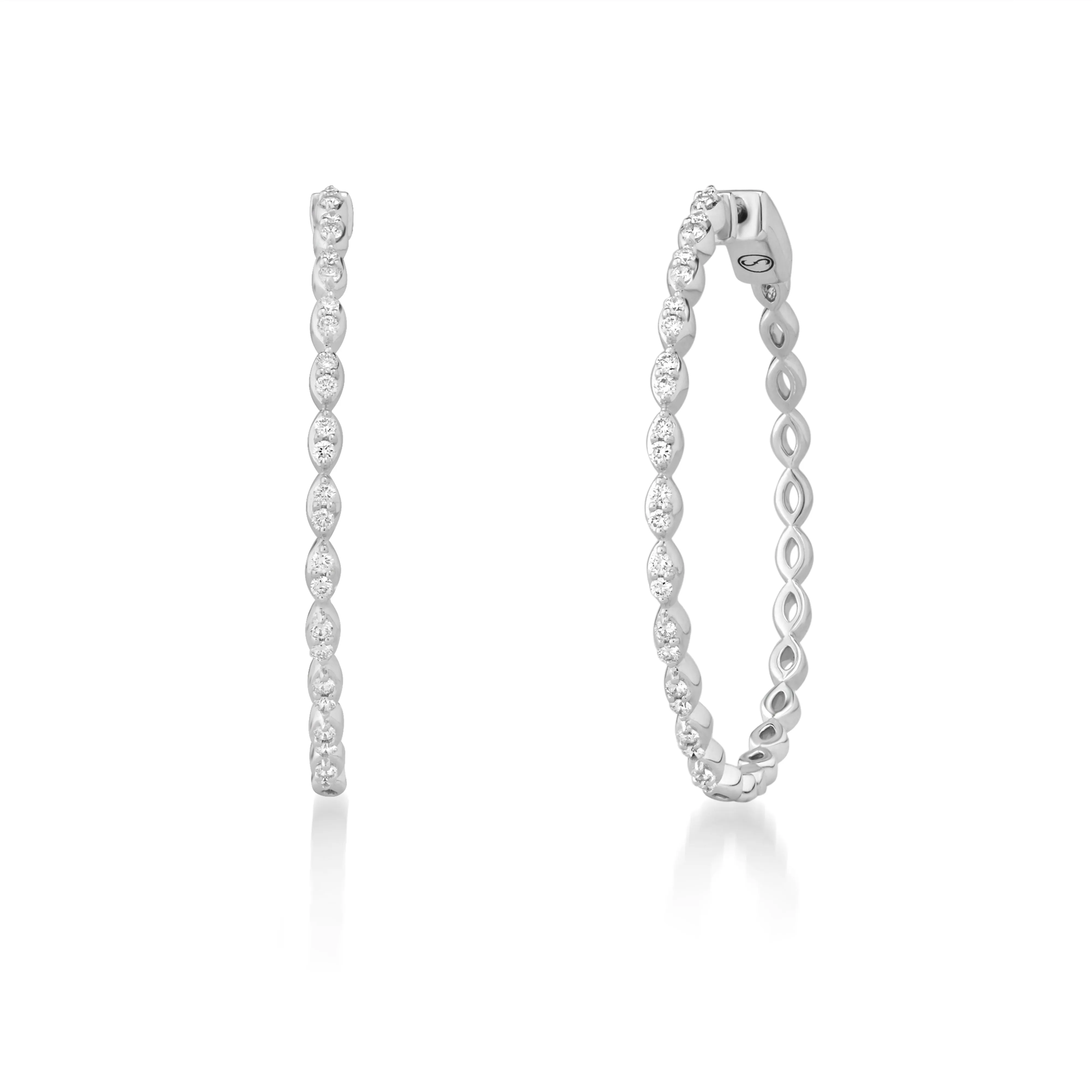 Circled Trimmed Diamond Earrings