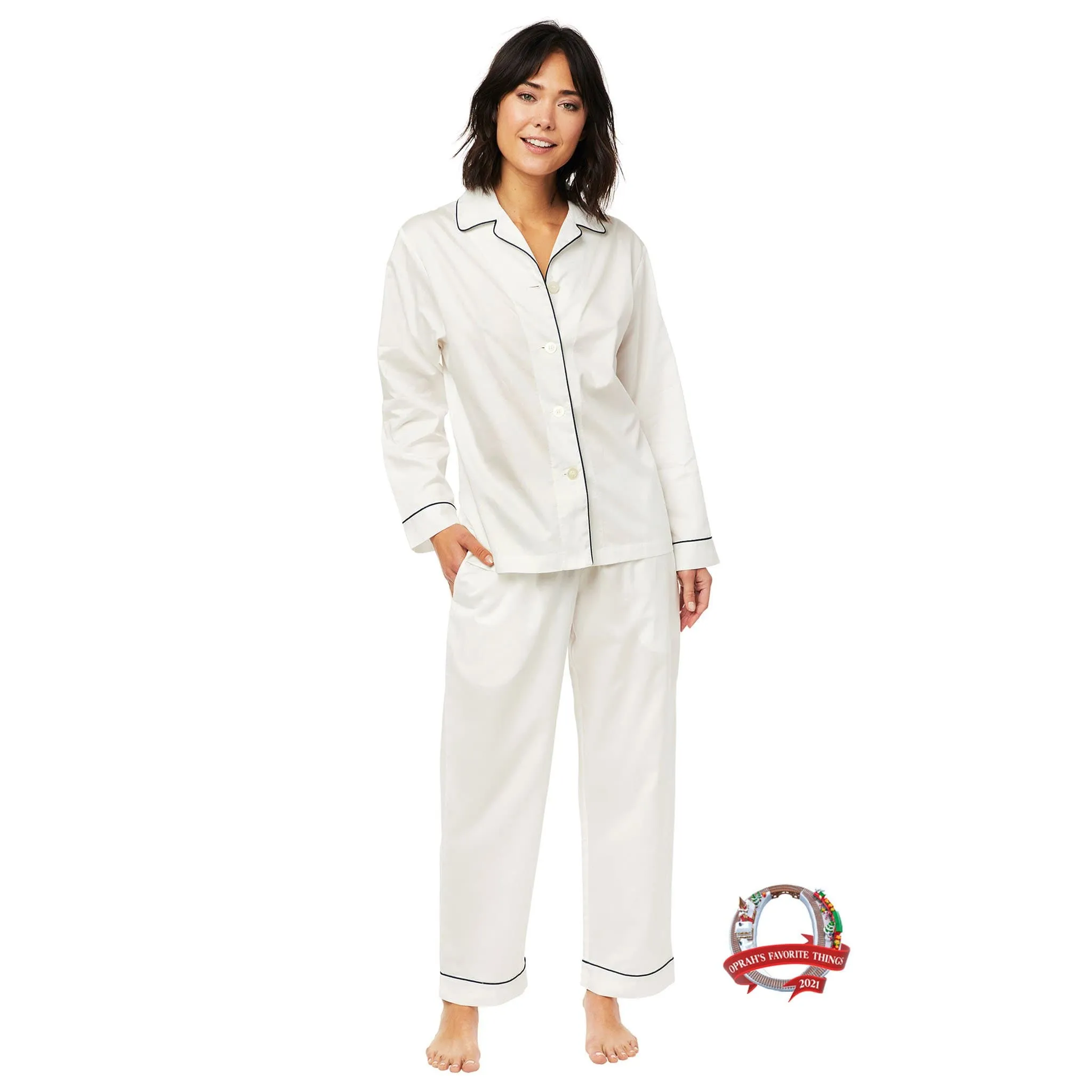 Classic Luxe Pima Pajama - White