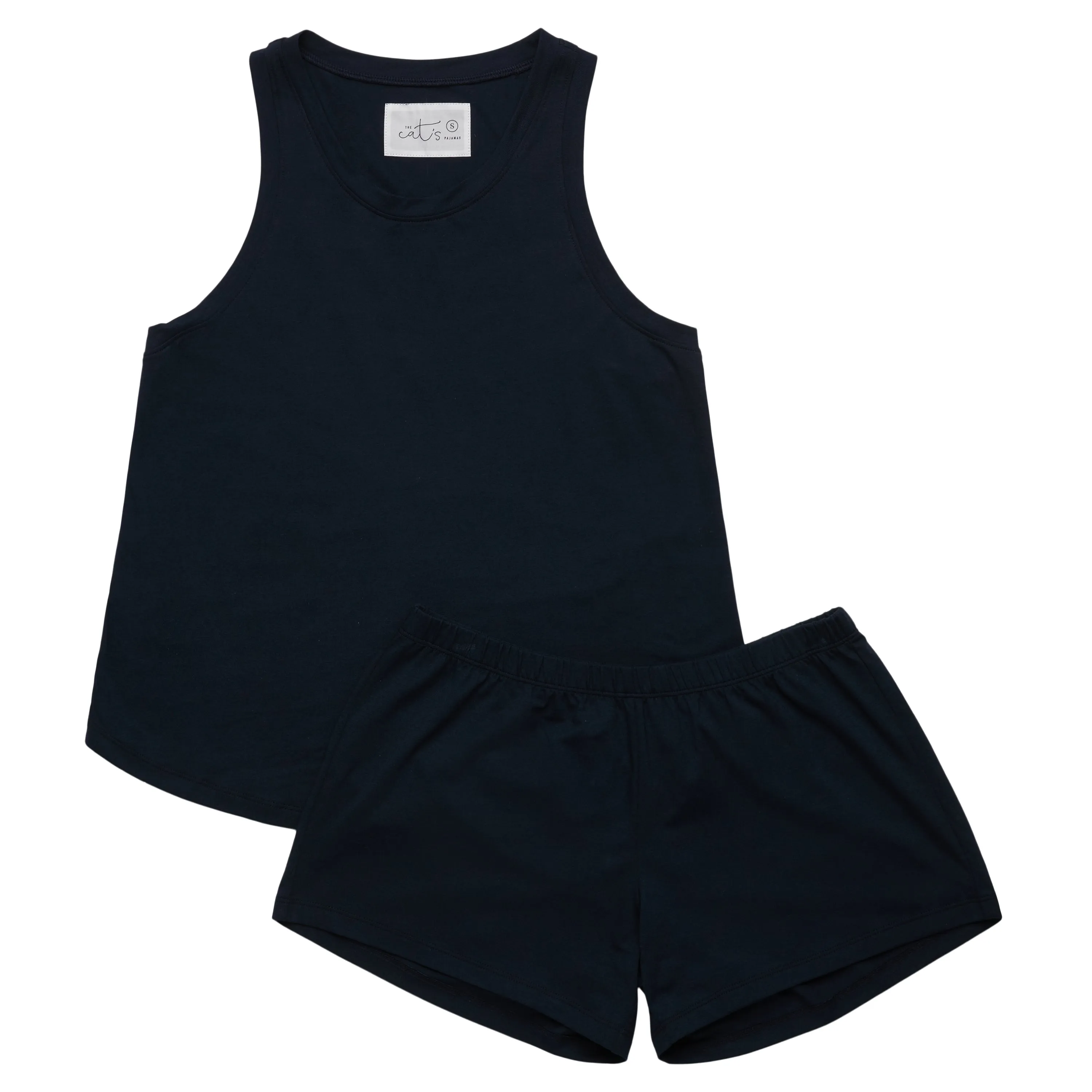 Classic Pima Knit Tank with Short - Midnight