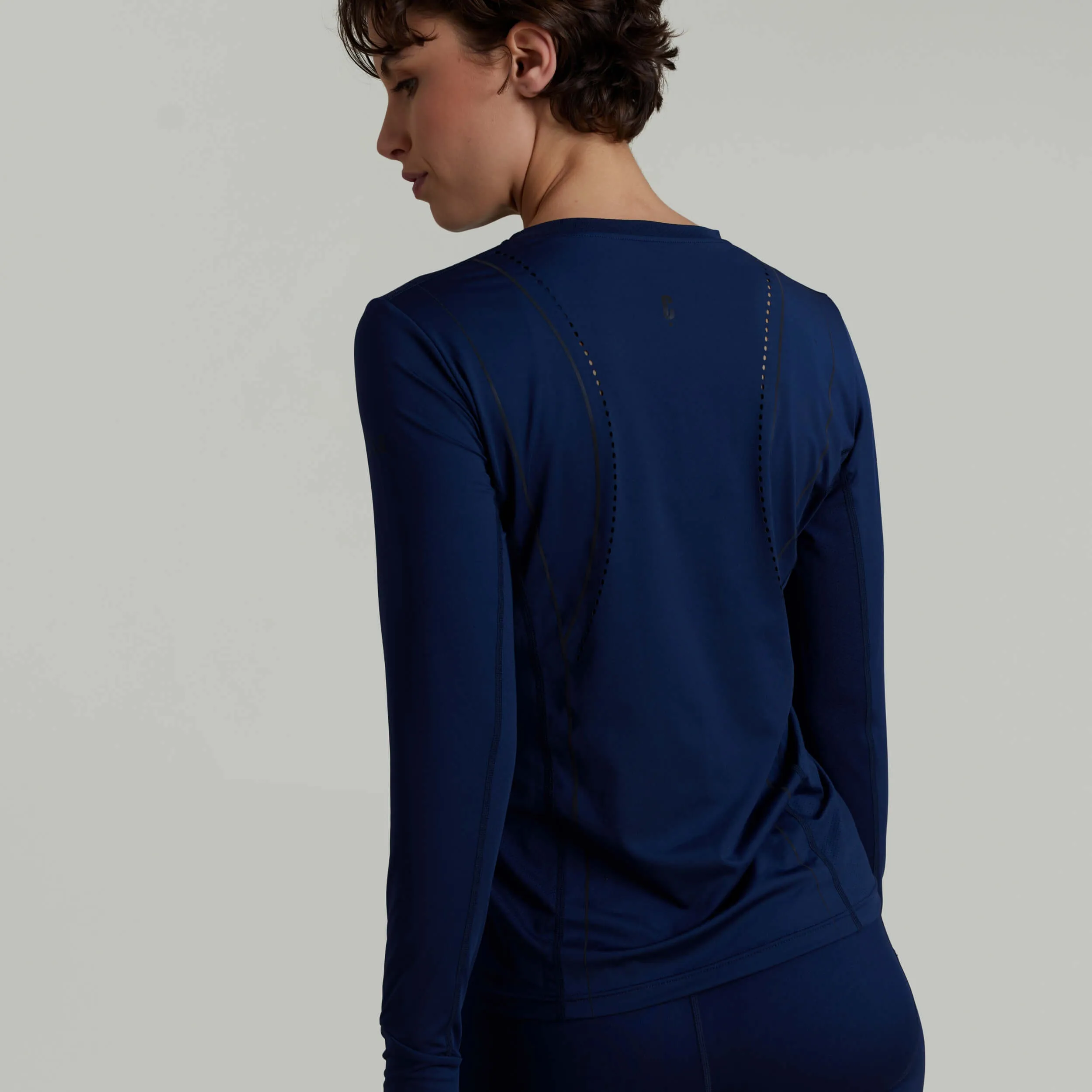 CLQ Zone Long Sleeve Top - French Navy