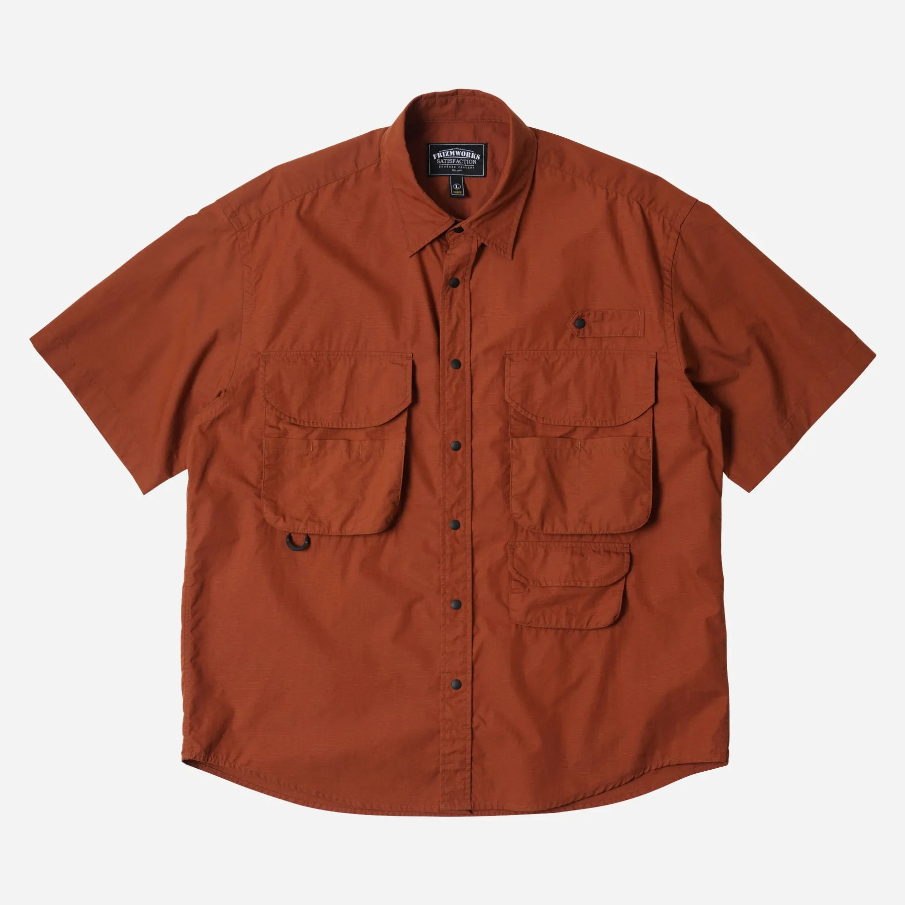 CN RIPSTOP FISHING HALF SHIRT - BRICK