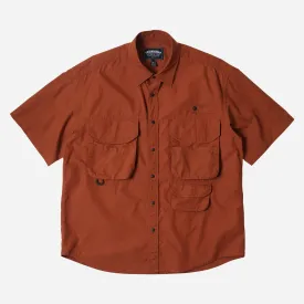 CN RIPSTOP FISHING HALF SHIRT - BRICK