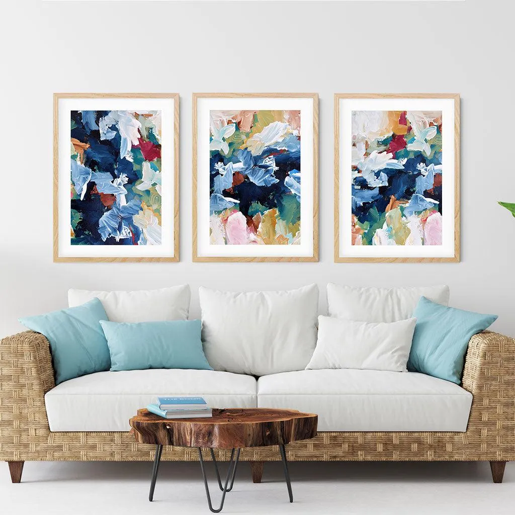 Colourful Abstract Floral - Print Set Of 3