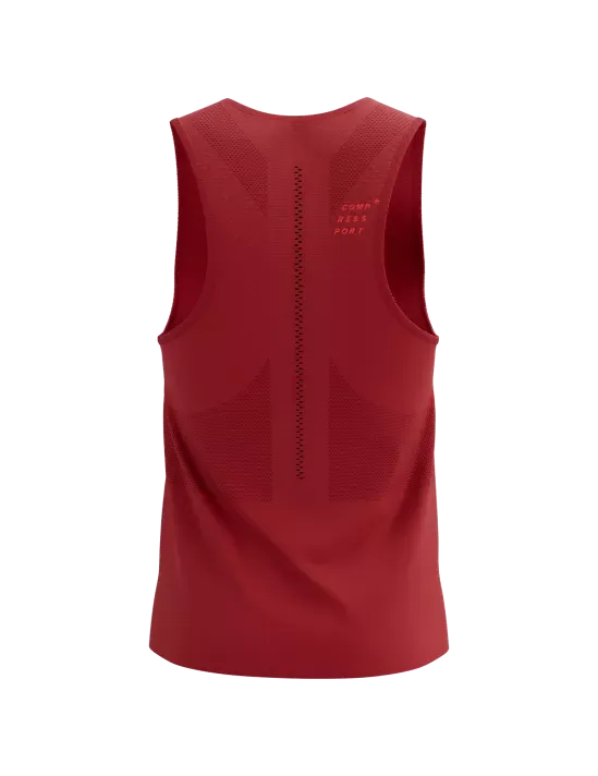 Compressport Men's Pro Racing Singlet - Samba Red