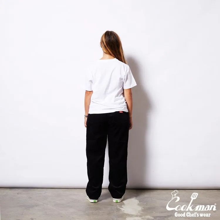 Cookman Chef Pants Semiwide- Corduroy : Black