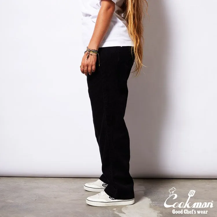 Cookman Chef Pants Semiwide- Corduroy : Black