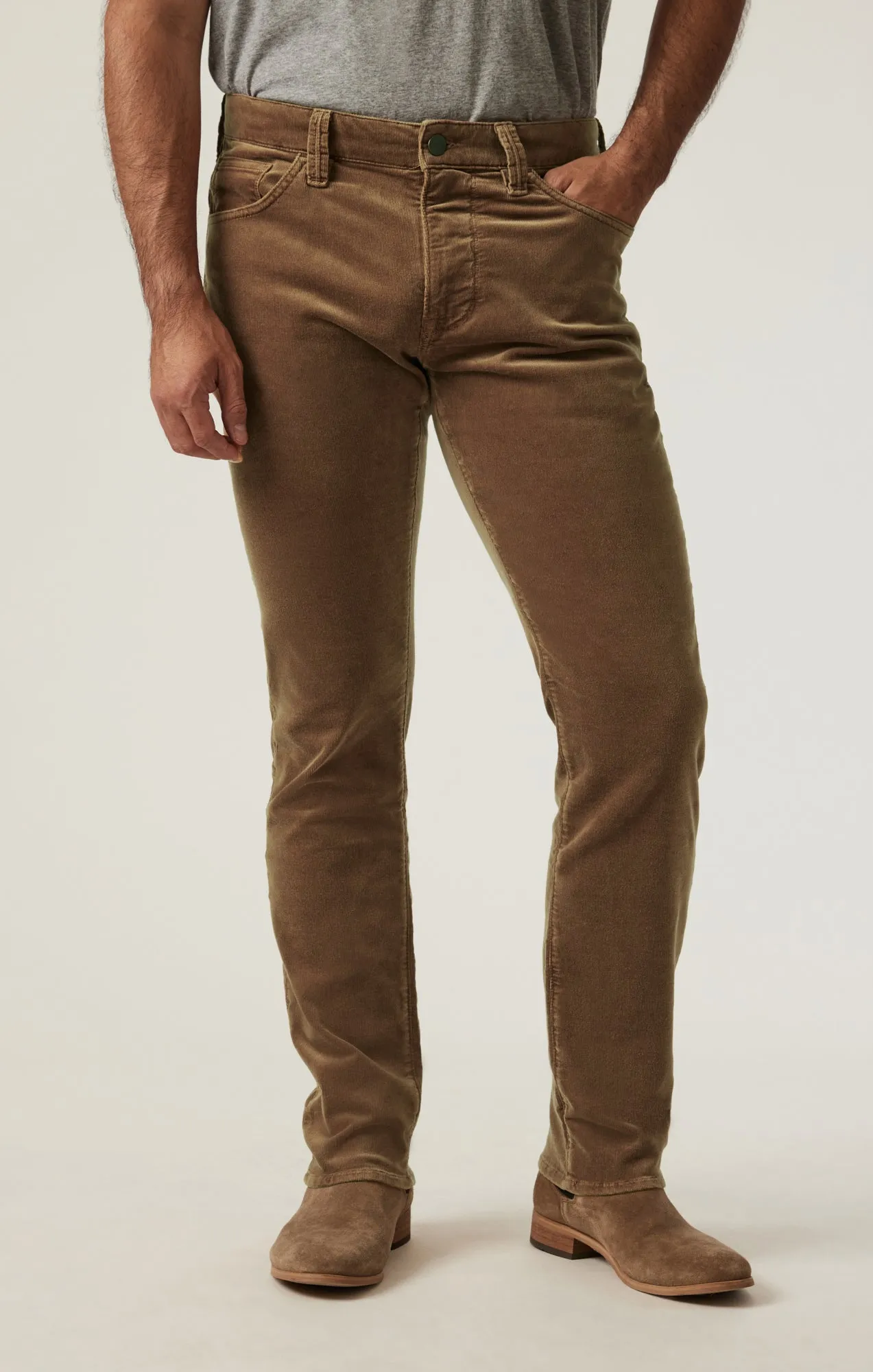 Cool Tapered Leg Pants in Cognac Cord