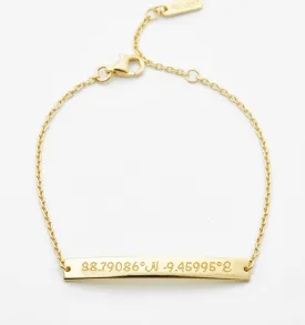 Coordinates Bar Bracelet