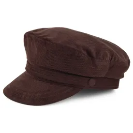 Corduroy Fiddler Cap - Brown