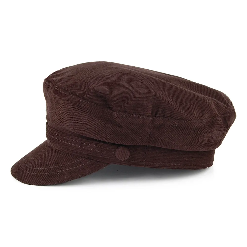 Corduroy Fiddler Cap - Brown