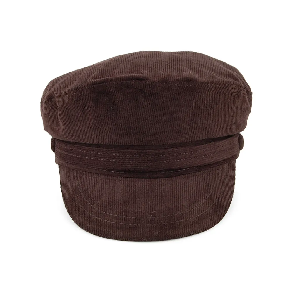 Corduroy Fiddler Cap - Brown