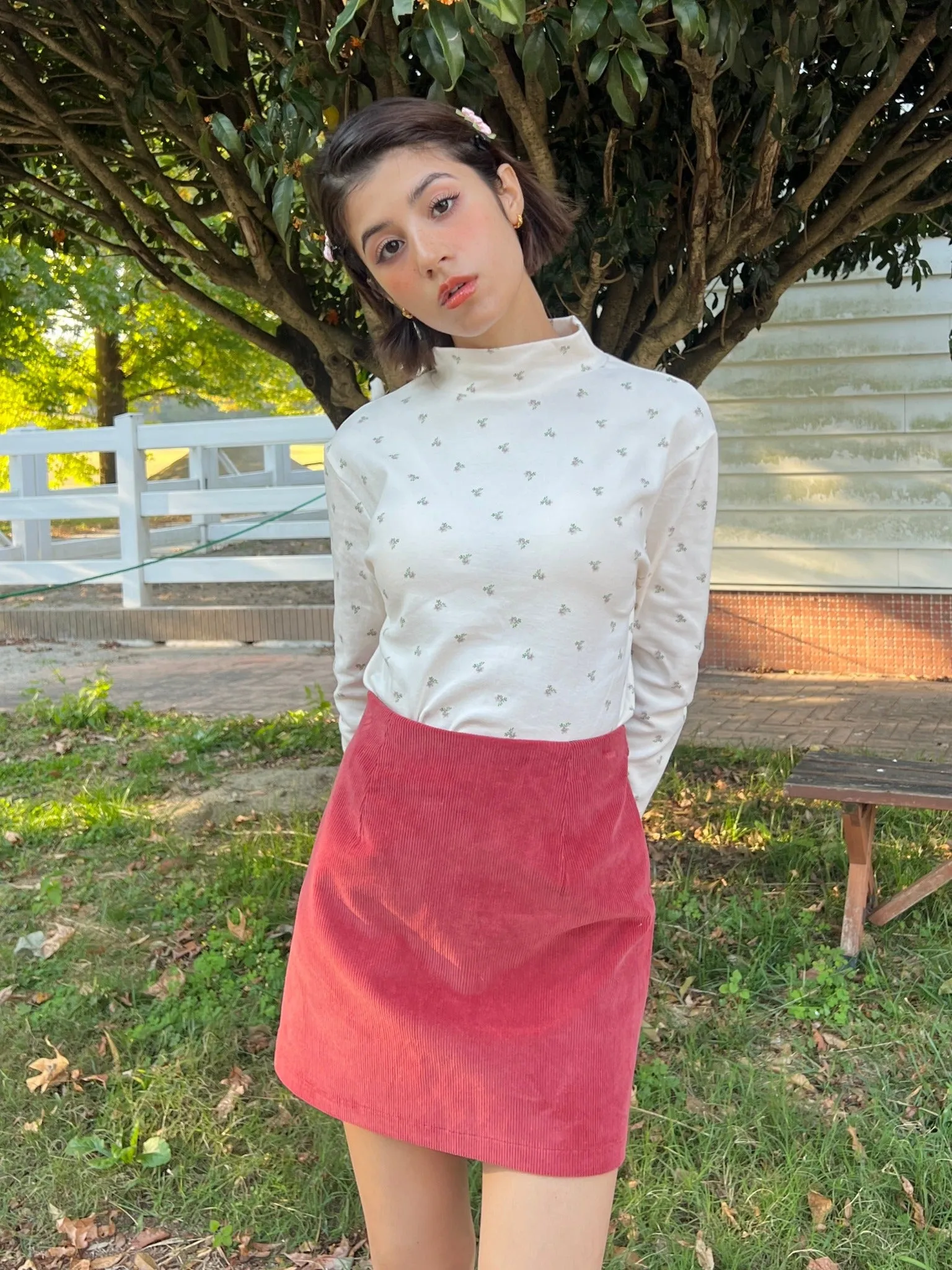 Corduroy Mini Skirt