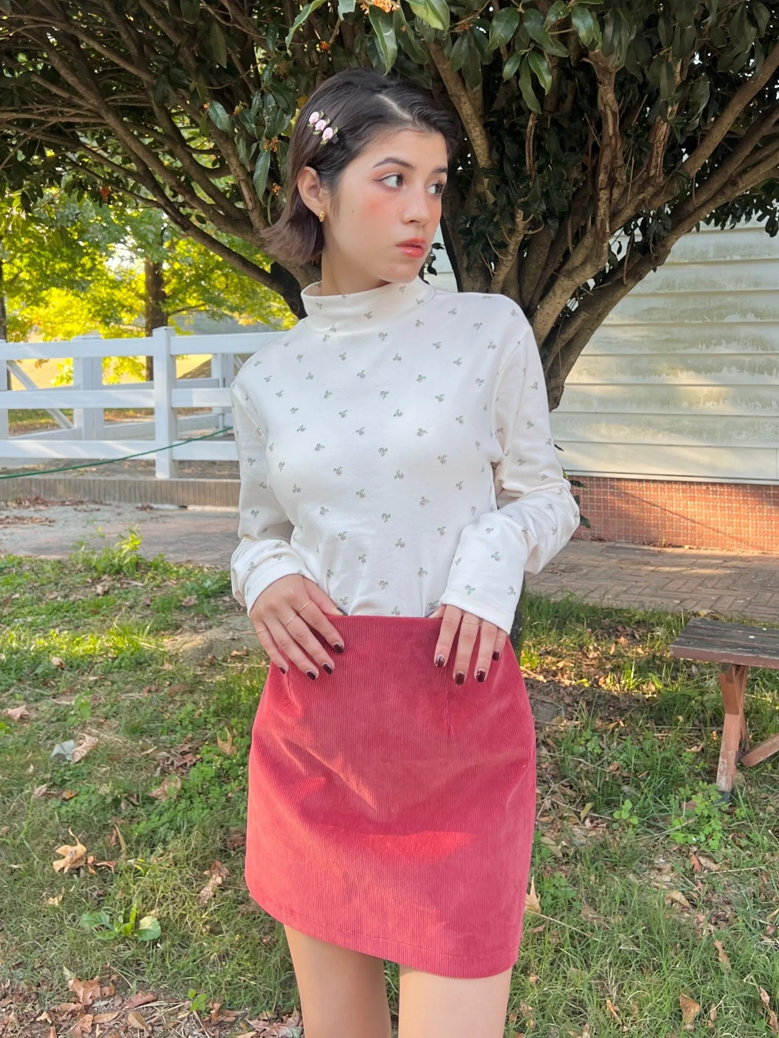 Corduroy Mini Skirt