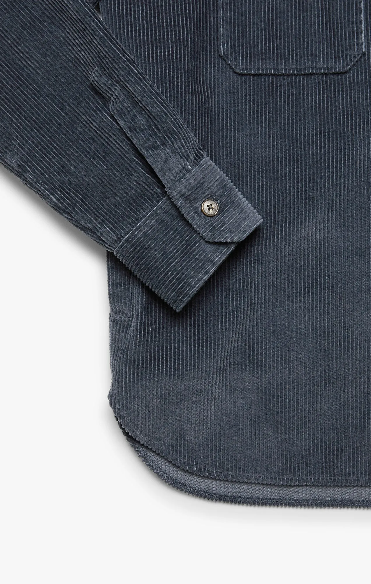 Corduroy Overshirt In Iron Gate