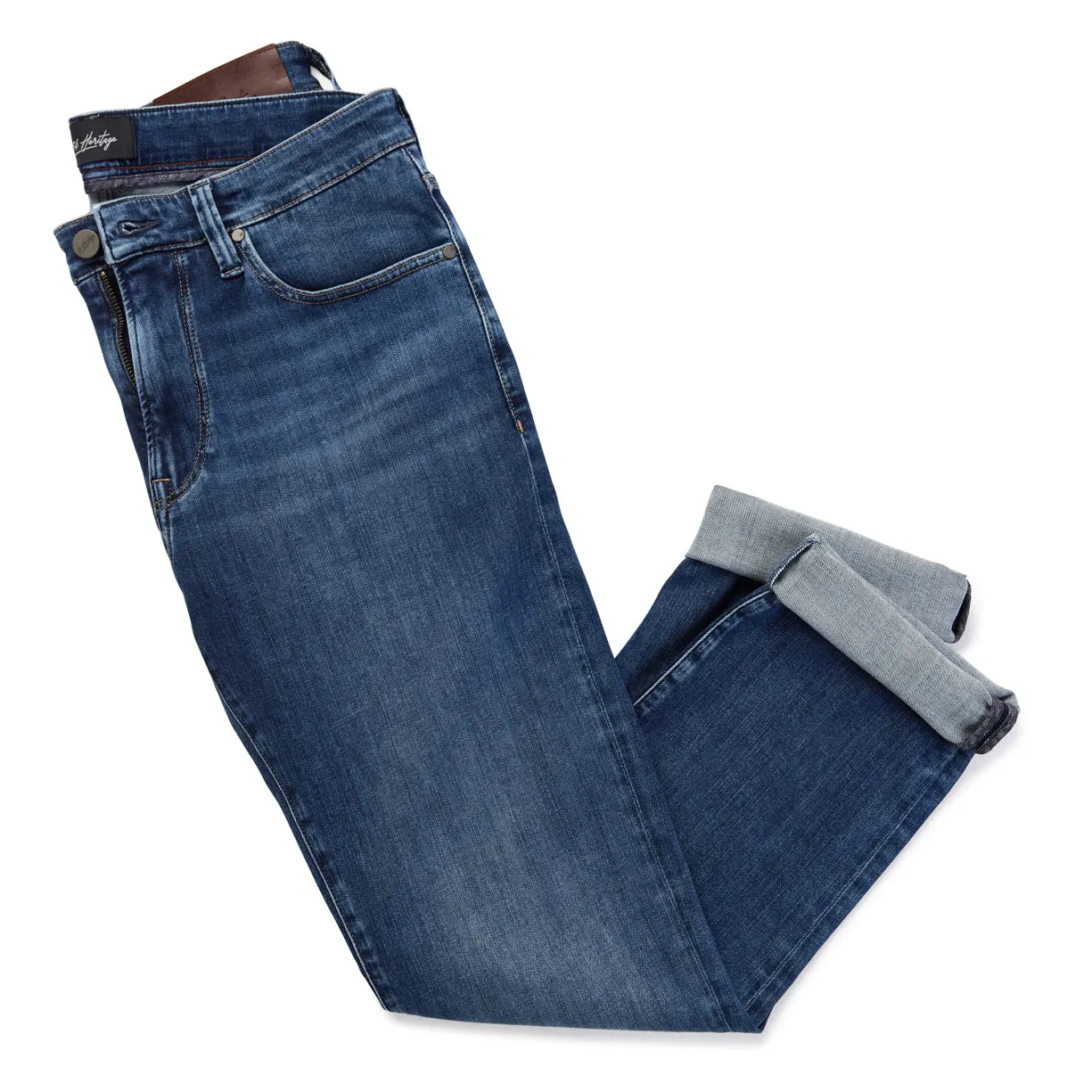 Courage Straight Leg Jeans In Mid Brushed Refined