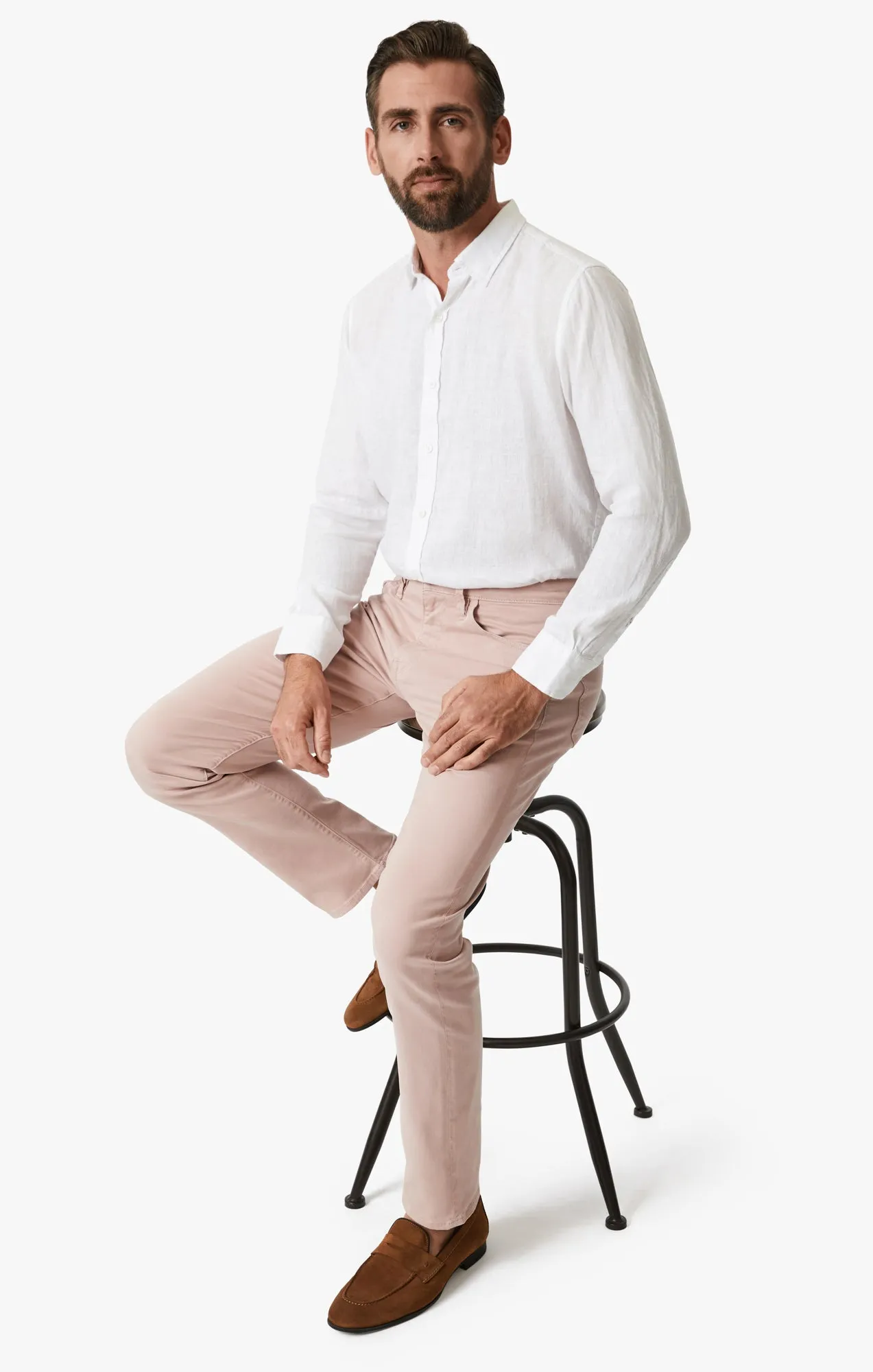 Courage Straight Leg Pants In Blushed Twill