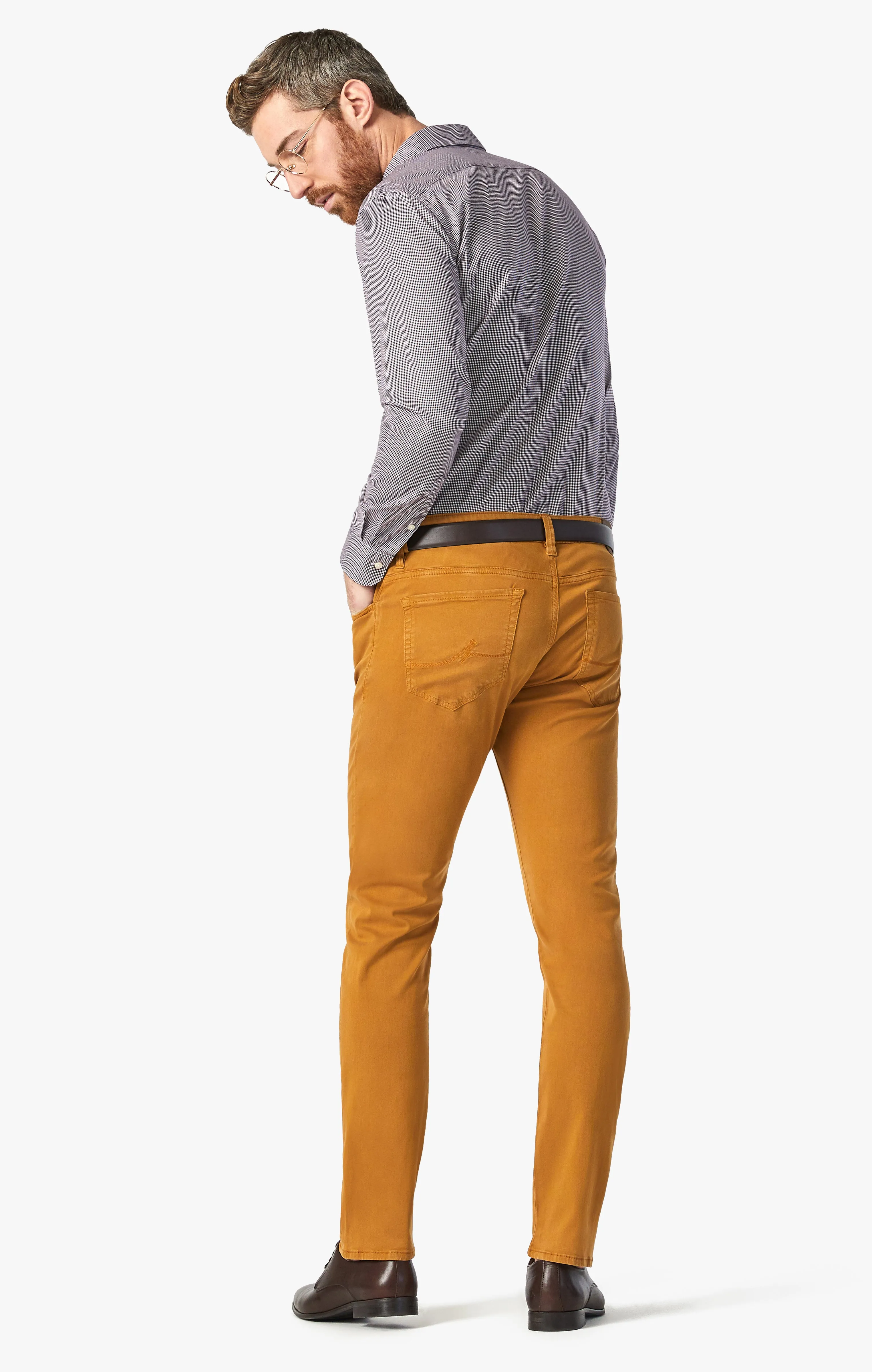 Courage Straight Leg Pants In Golden Brown Twill