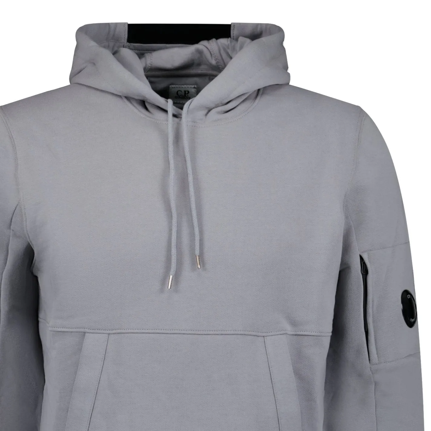 CP COMPANY Micro Lens Diagonal Raised Hoodie Grey