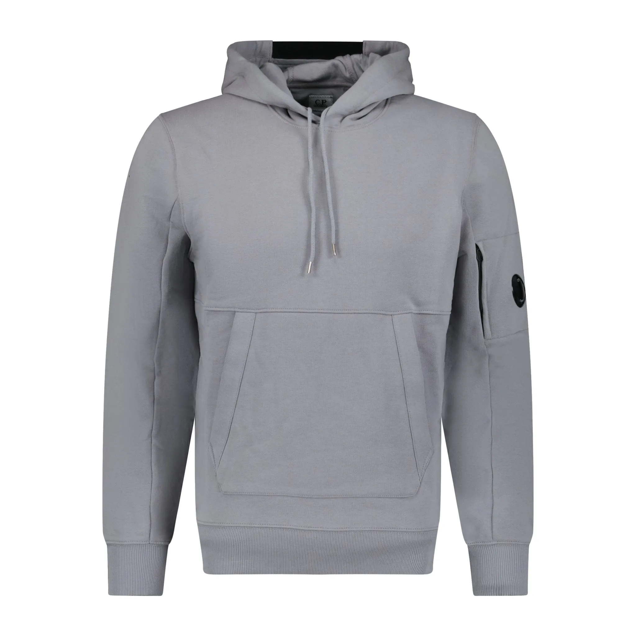 CP COMPANY Micro Lens Diagonal Raised Hoodie Grey