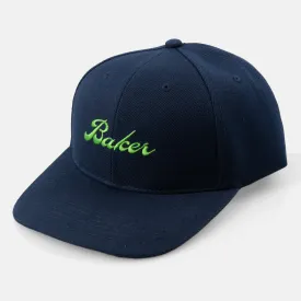 Cursive Snapback Navy