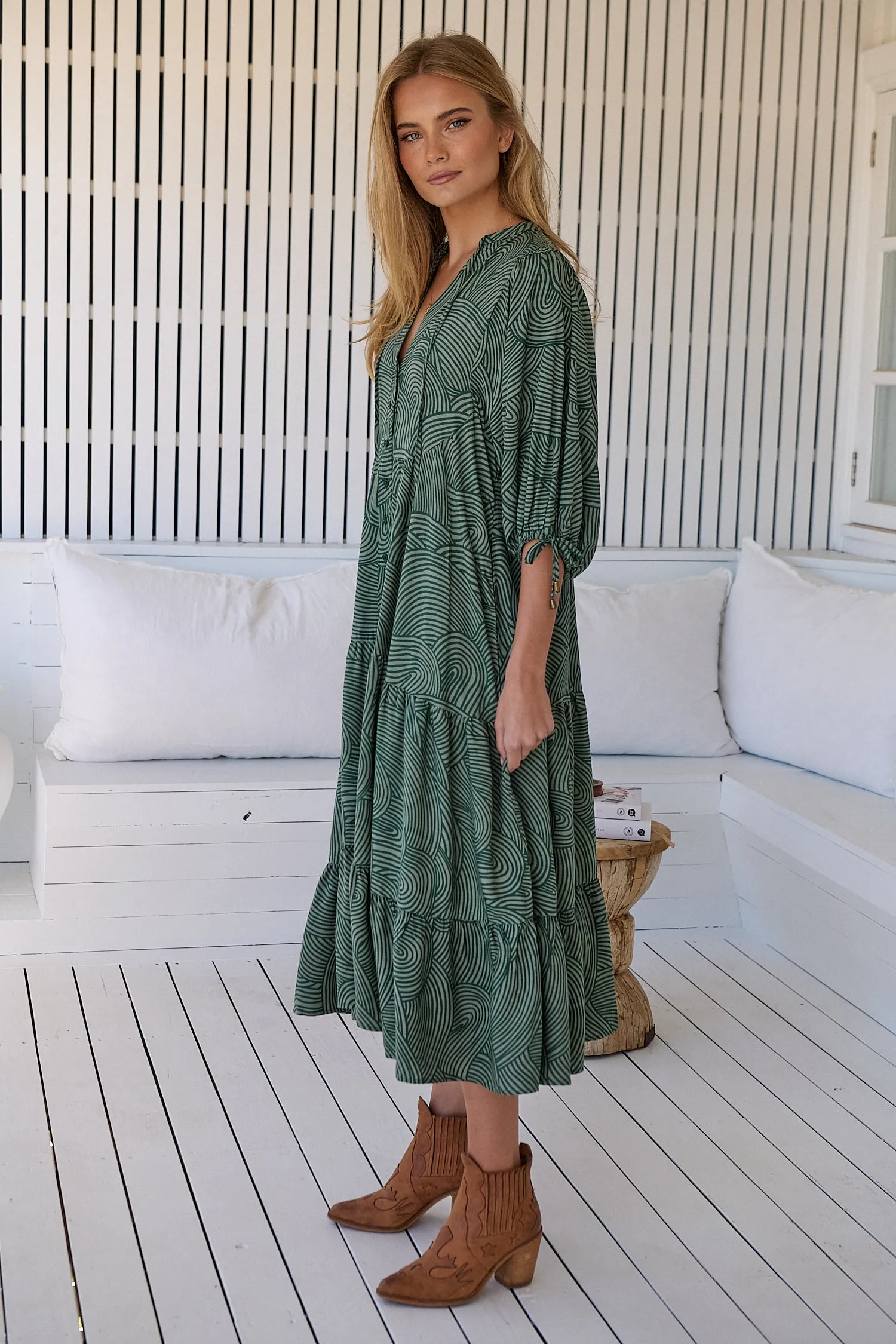 Cybele Midi Dress - Green