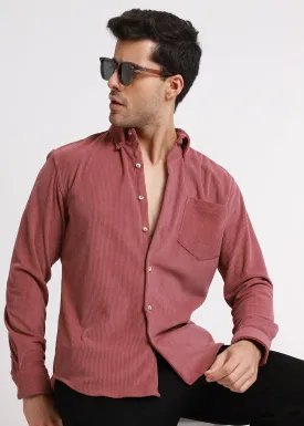 Dark Peach Corduroy Shirt