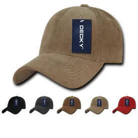 Decky 231 - 6 Panel Low Profile Structured Corduroy Cap - CASE Pricing