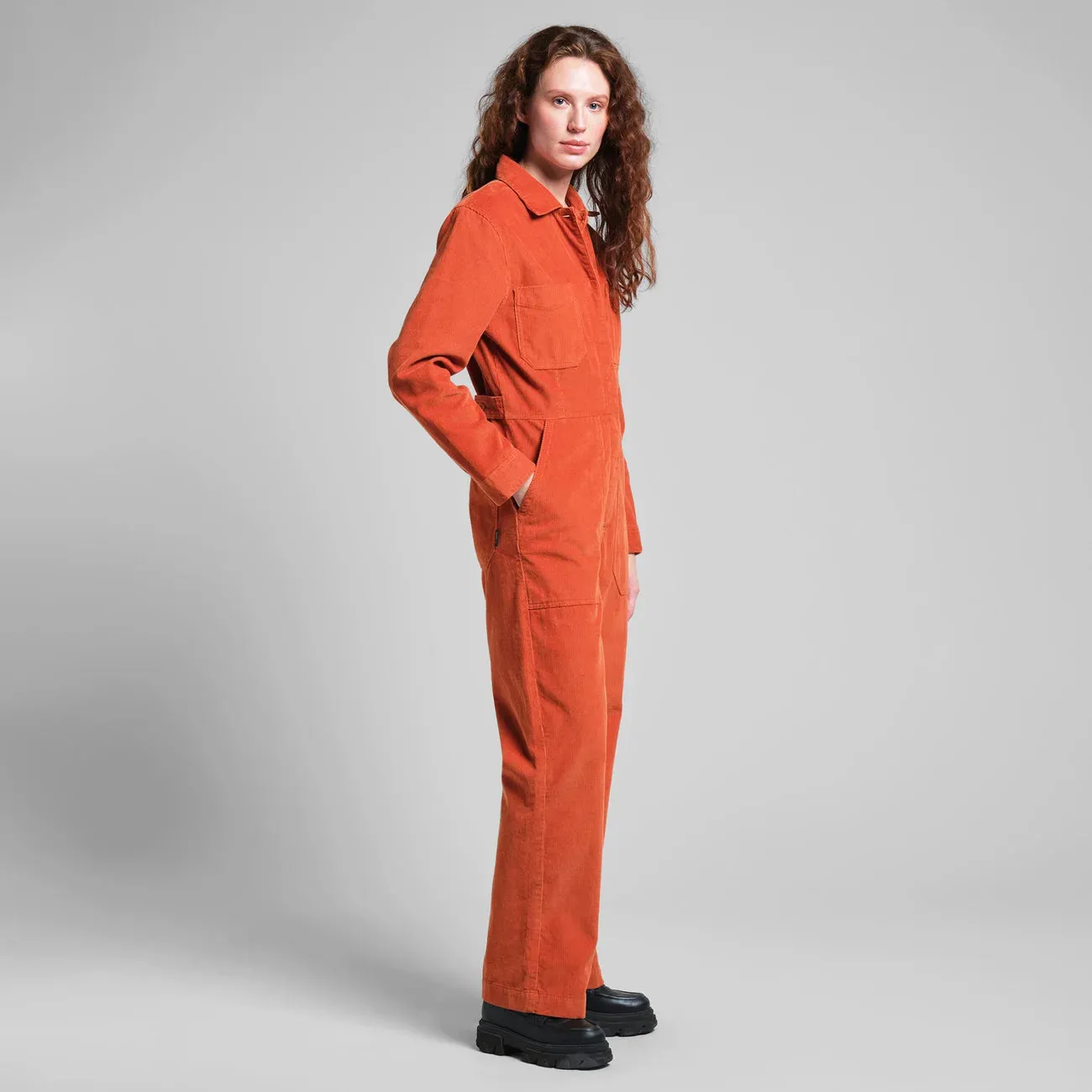 DEDICATED Docksta overall corduroy cinnamon orange women