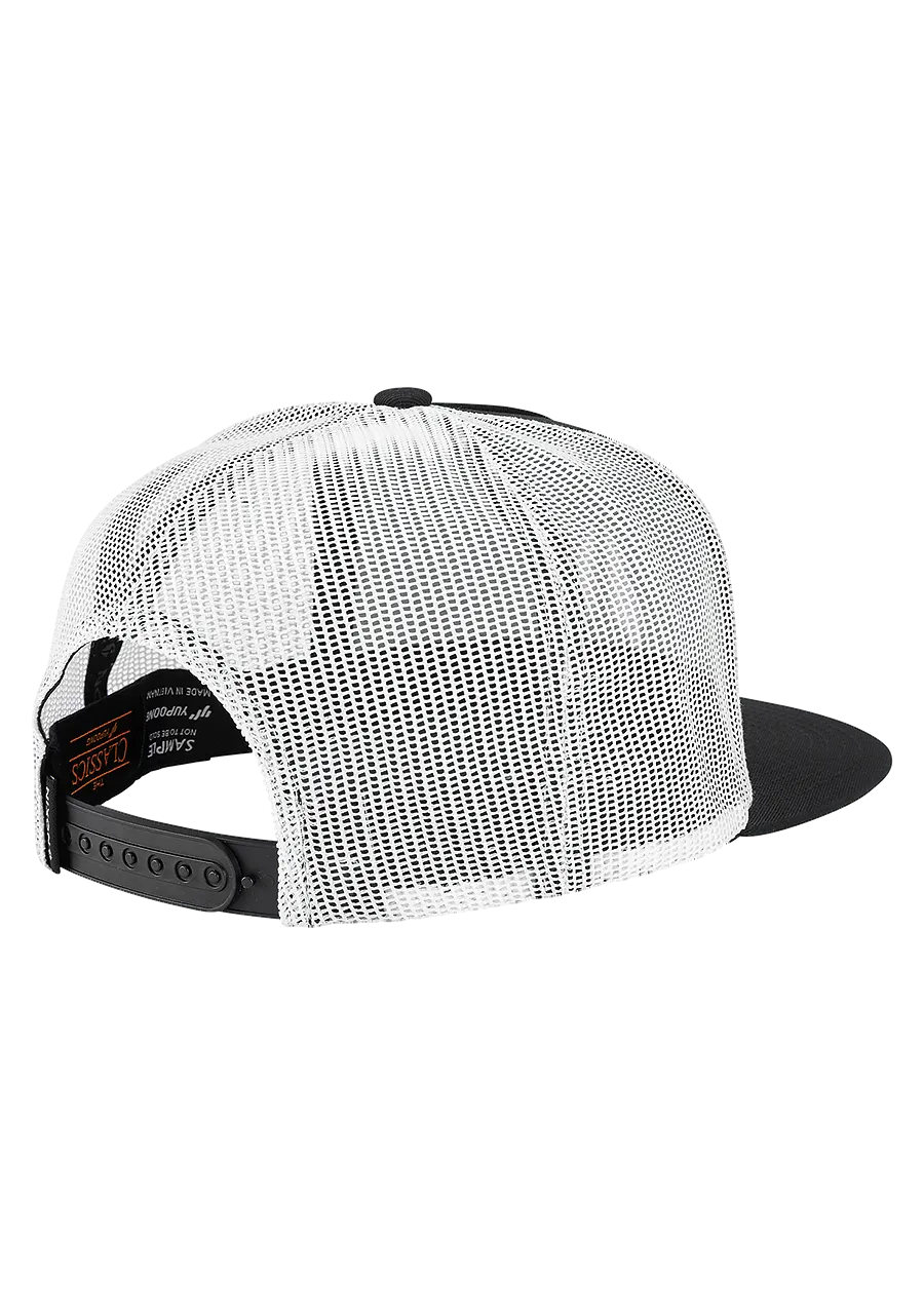 Deep Down Trucker Hat - Black / White / Black