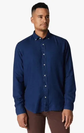 Denim Shirt In Mid Indigo