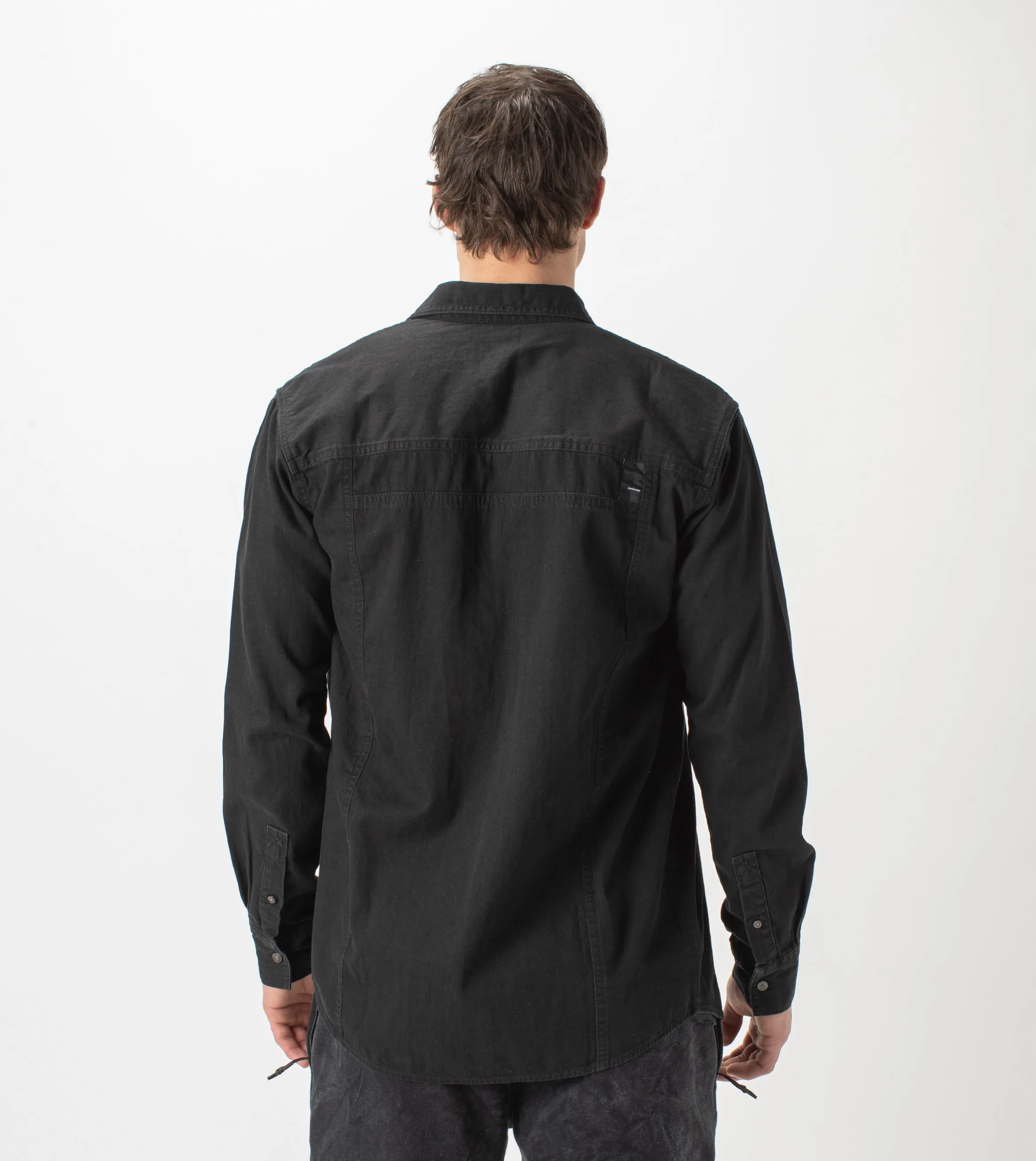 Denim Work LS Shirt Washed Black