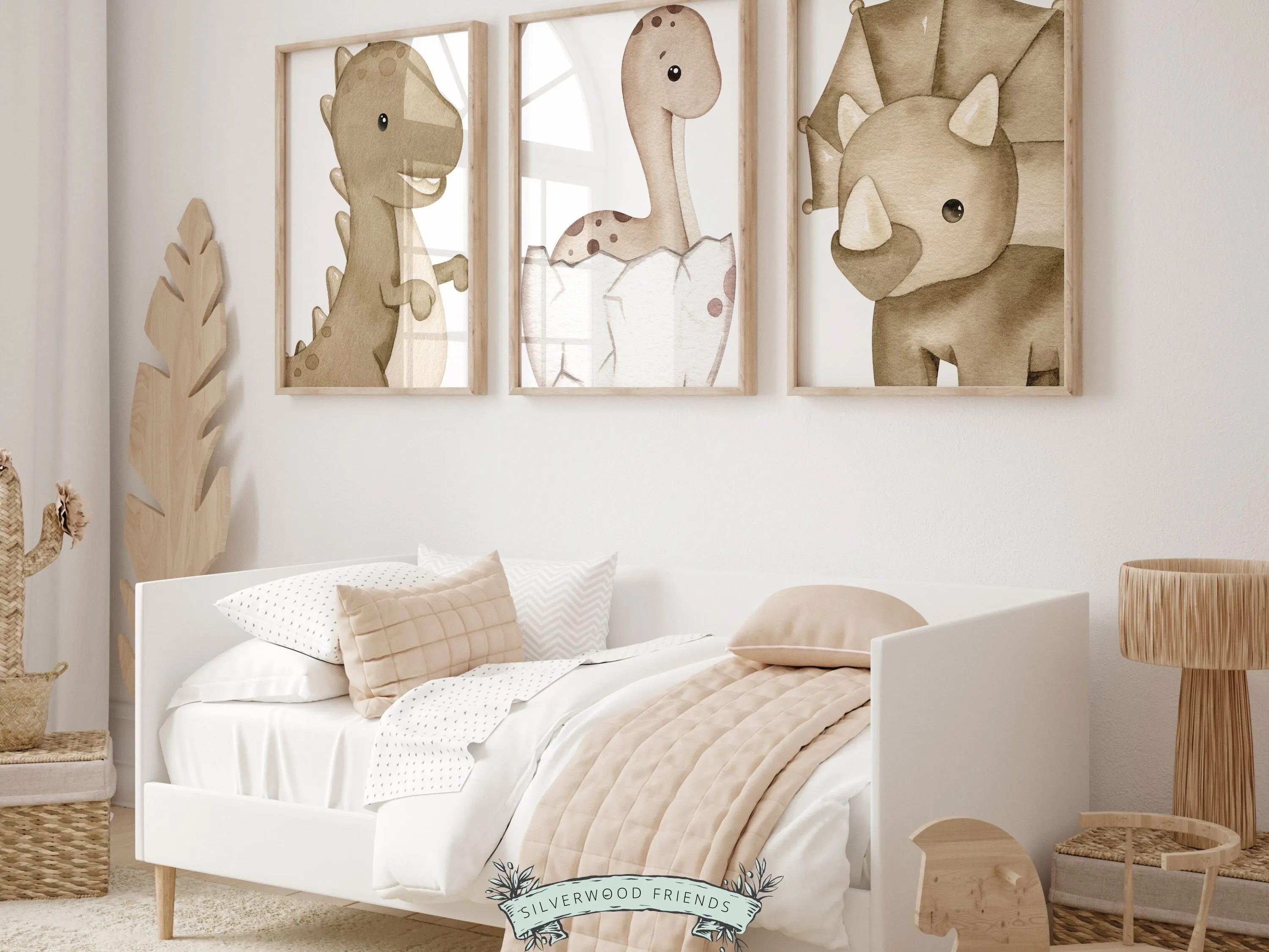 Dinosaur Nursery Prints - Neutral