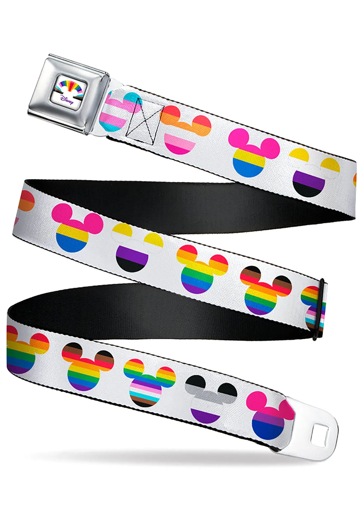 Disney Mickey Pride White Seatbelt Belt