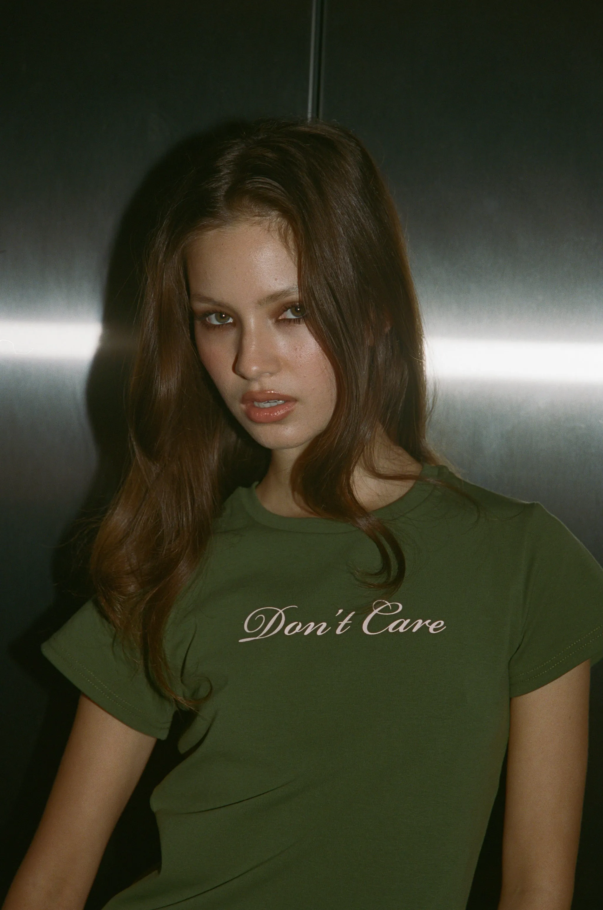 Don't Care Tee | Khaki